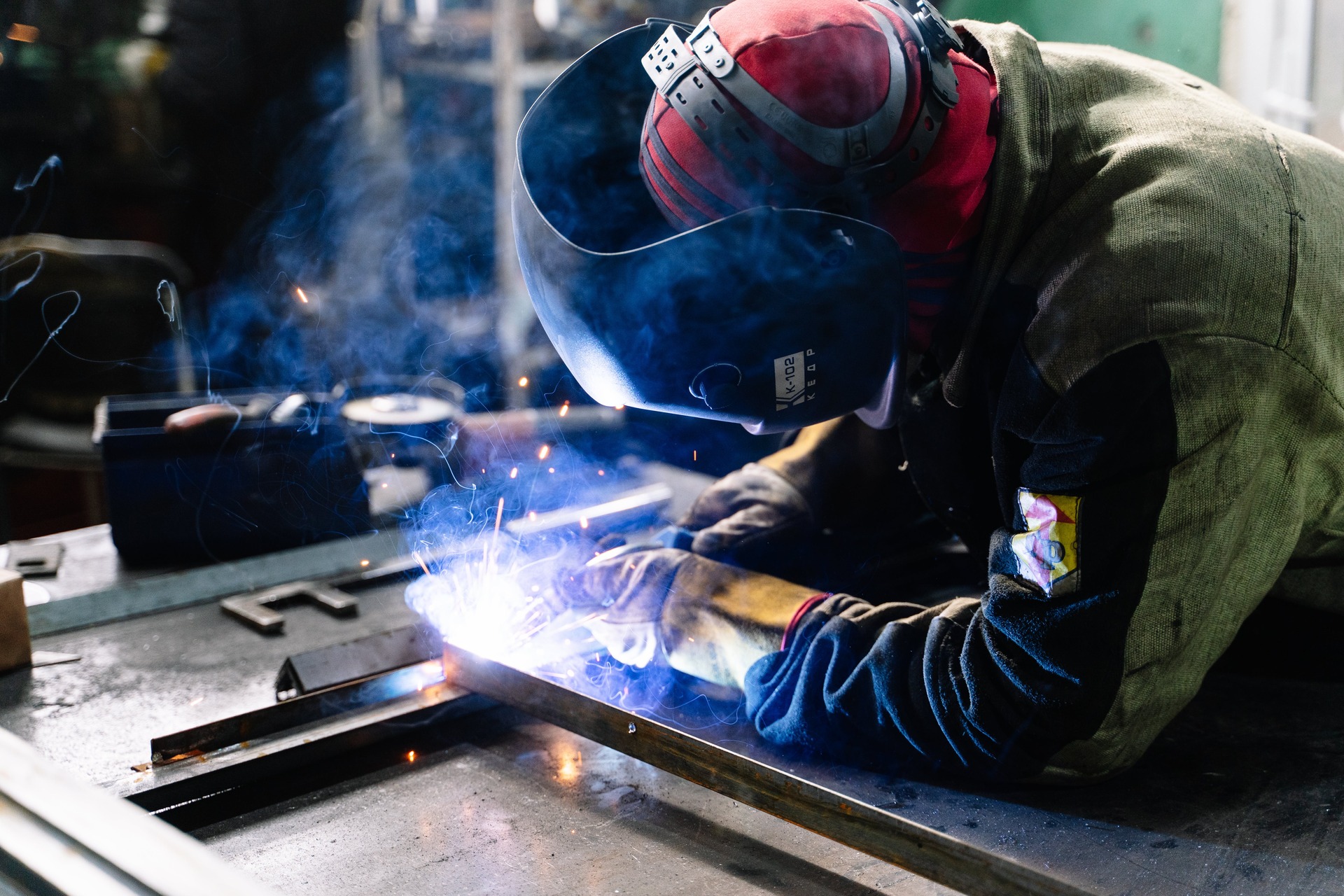 Man Welding