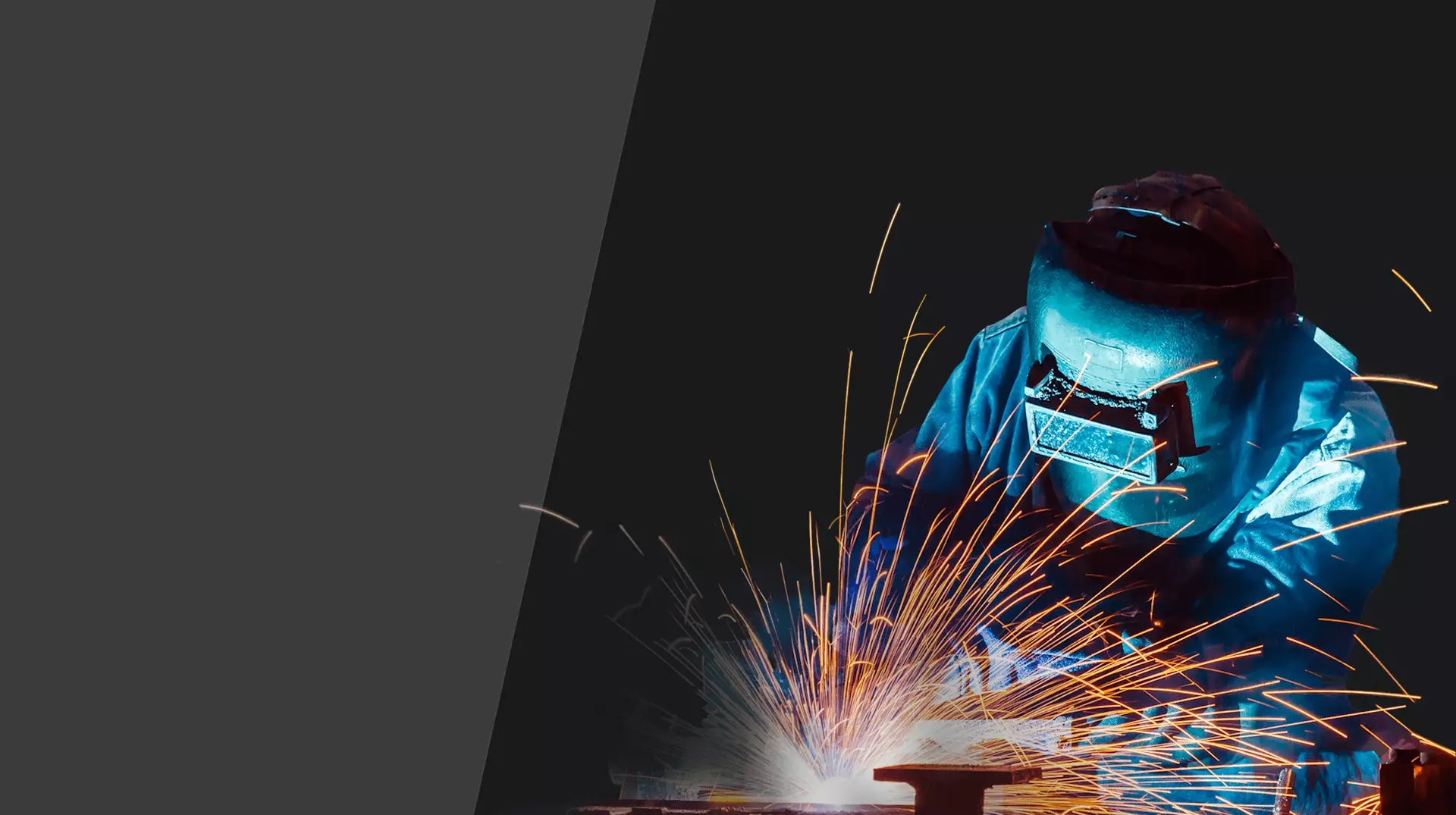 man welding